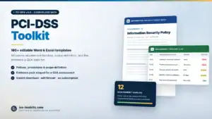 PCI-DSS Toolkit — 180+ editable Word and Excel templates including the Information Security Policy and a Requirement Tracker, from iso-toolkits.com